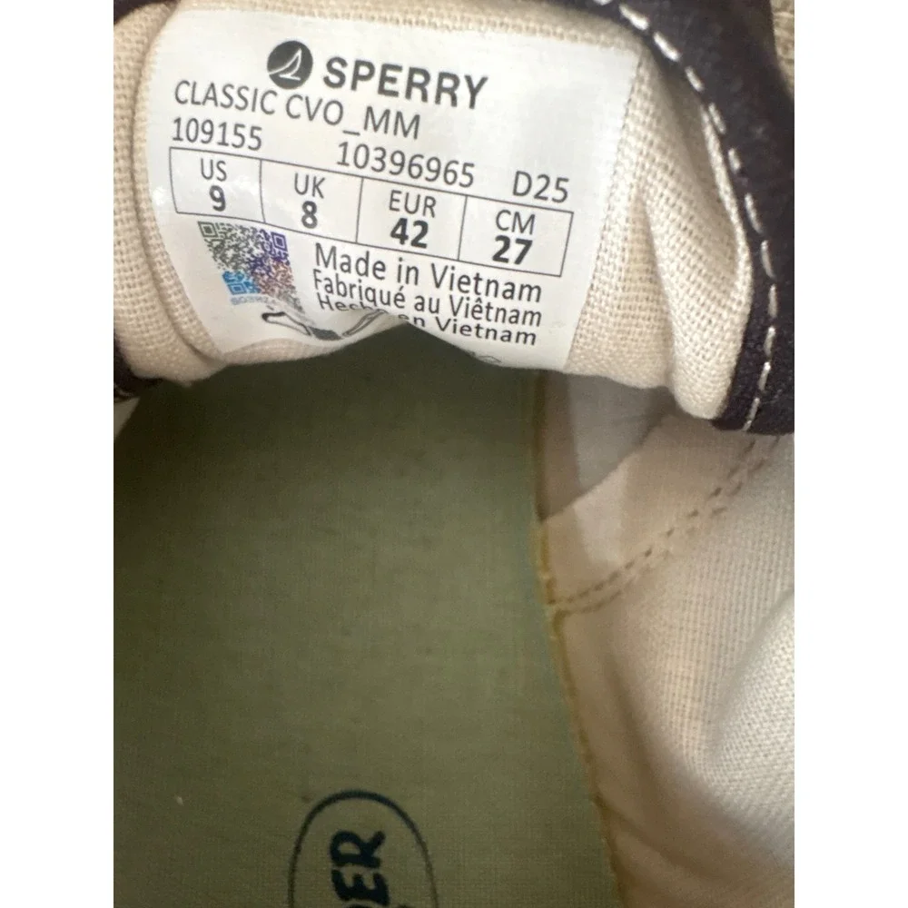 Sperry Top-Sider Classic CVO MM Black Canvas Sneakers Mens 9 109155
